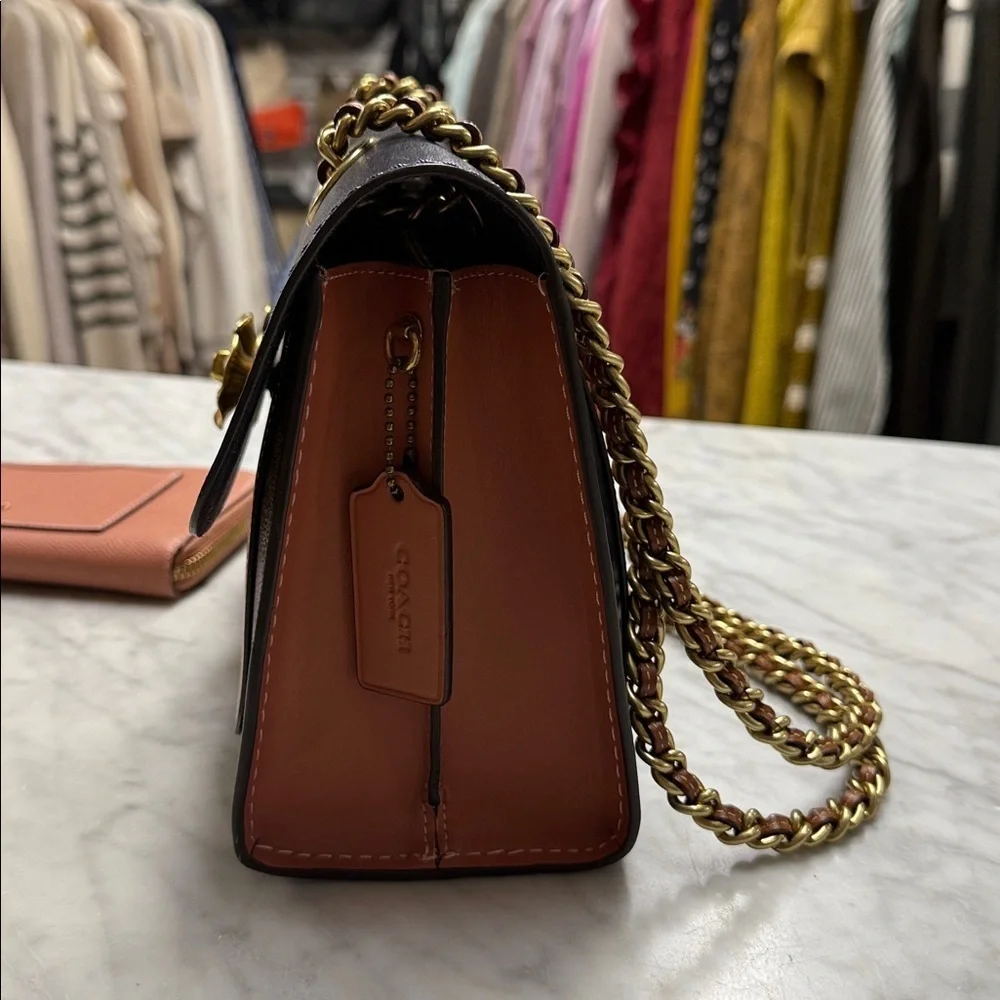Coach Parker 18 Color Block Signature Canvas Convertible Handbag and Wallet